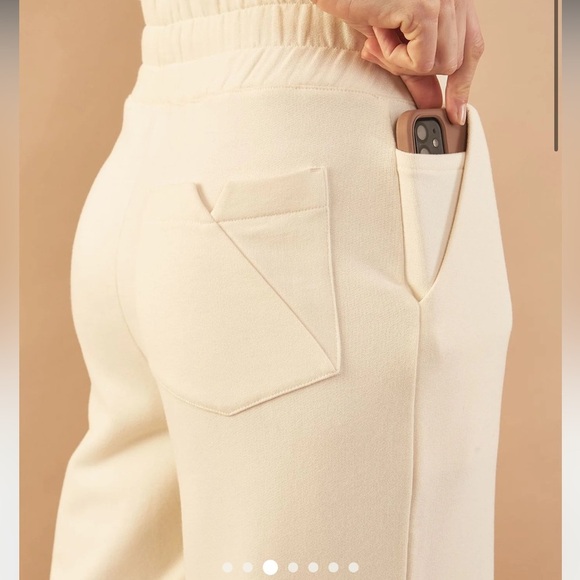 Aday Oat Perfect Walk High Rise Terry Tencel Cotton Lounge Jogger Sz L - Picture 3 of 13